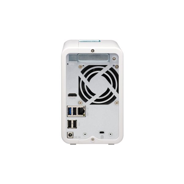 QNAP TS-251D NAS Tower Intel® Celeron® J4005 2 GB DDR4 4 TB HDD QNAP Turbo System Blauw, Wit