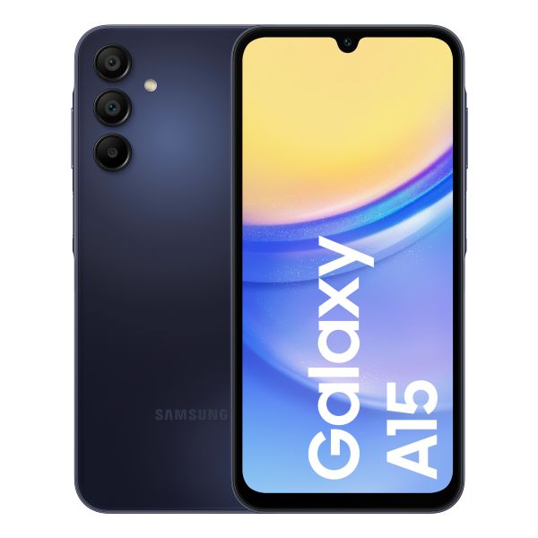 Samsung Galaxy A15 16,5 cm (6.5") Hybride Dual SIM Android 14 4G USB Type-C 4 GB 128 GB 5000 mAh Zwart, Blauw (SM-A155FZKDEUB)