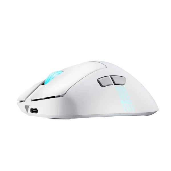 ASUS ROG Keris II Origin WHT muis Gamen Rechtshandig RF Wireless + Bluetooth + USB Type-A Optisch 42000 DPI (90MP04A0-BMUA10)