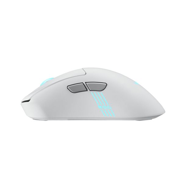 ASUS ROG Keris II Origin WHT muis Gamen Rechtshandig RF Wireless + Bluetooth + USB Type-A Optisch 42000 DPI (90MP04A0-BMUA10)