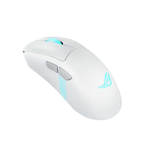 ASUS ROG Keris II Origin WHT muis Gamen Rechtshandig RF Wireless + Bluetooth + USB Type-A Optisch 42000 DPI (90MP04A0-BMUA10)