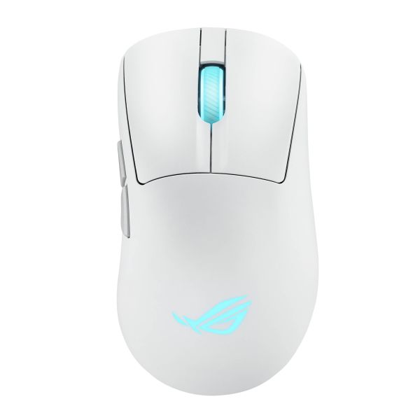 ASUS ROG Keris II Origin WHT muis Gamen Rechtshandig RF Wireless + Bluetooth + USB Type-A Optisch 42000 DPI (90MP04A0-BMUA10)