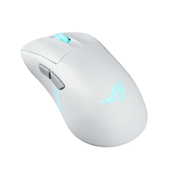ASUS ROG Keris II Origin WHT muis Gamen Rechtshandig RF Wireless + Bluetooth + USB Type-A Optisch 42000 DPI (90MP04A0-BMUA10)