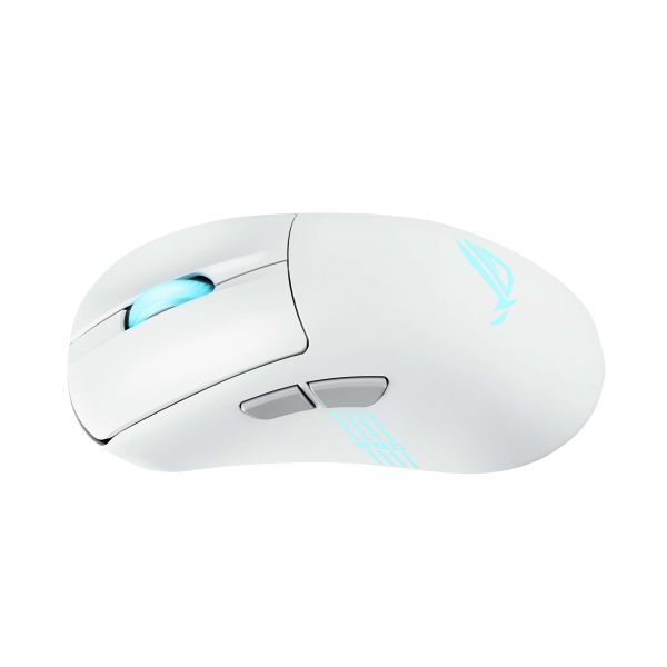 ASUS ROG Keris II Origin WHT muis Gamen Rechtshandig RF Wireless + Bluetooth + USB Type-A Optisch 42000 DPI (90MP04A0-BMUA10)
