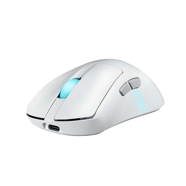 ASUS ROG Keris II Origin WHT muis Gamen Rechtshandig RF Wireless + Bluetooth + USB Type-A Optisch 42000 DPI (90MP04A0-BMUA10)