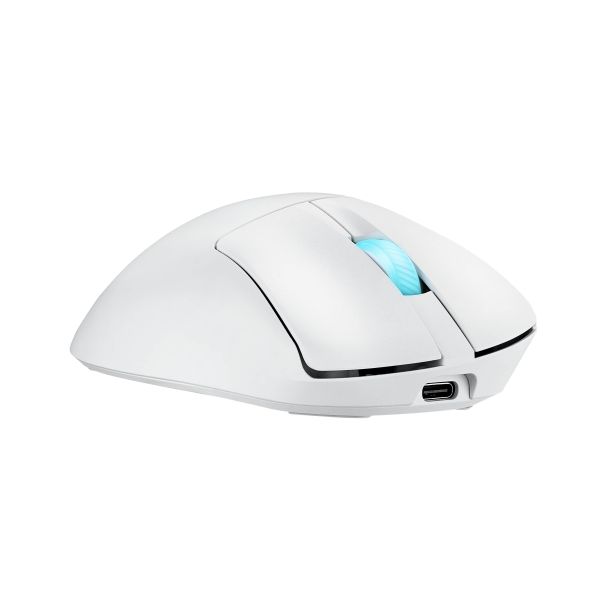 ASUS ROG Keris II Origin WHT muis Gamen Rechtshandig RF Wireless + Bluetooth + USB Type-A Optisch 42000 DPI (90MP04A0-BMUA10)