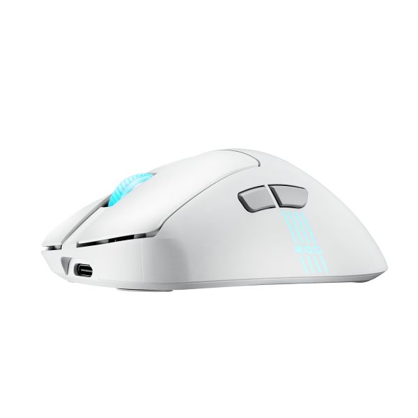 ASUS ROG Keris II Origin WHT muis Gamen Rechtshandig RF Wireless + Bluetooth + USB Type-A Optisch 42000 DPI (90MP04A0-BMUA10) ASUS ROG Keris II Origin WHT muis Gamen Rechtshandig RF Wireless + Bluetooth + USB Type-A Optisch 42000 DPI (90MP04A0-BMUA10)