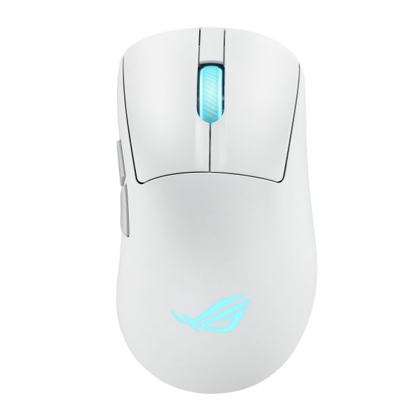 ASUS ROG Keris II Origin WHT muis Gamen Rechtshandig RF Wireless + Bluetooth + USB Type-A Optisch 42000 DPI (90MP04A0-BMUA10)