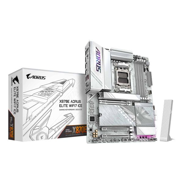 GIGABYTE X870E AORUS ELITE WIFI7 ICE AMD X870E Socket AM5 ATX (X870E A ELITE WIFI7 ICE) GIGABYTE X870E AORUS ELITE WIFI7 ICE AMD X870E Socket AM5 ATX (X870E A ELITE WIFI7 ICE)