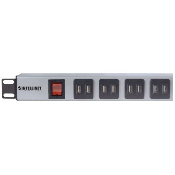 Intellinet 164580 energiedistributie 1U Blauw, Grijs (I-CASE STRIP-U16F)