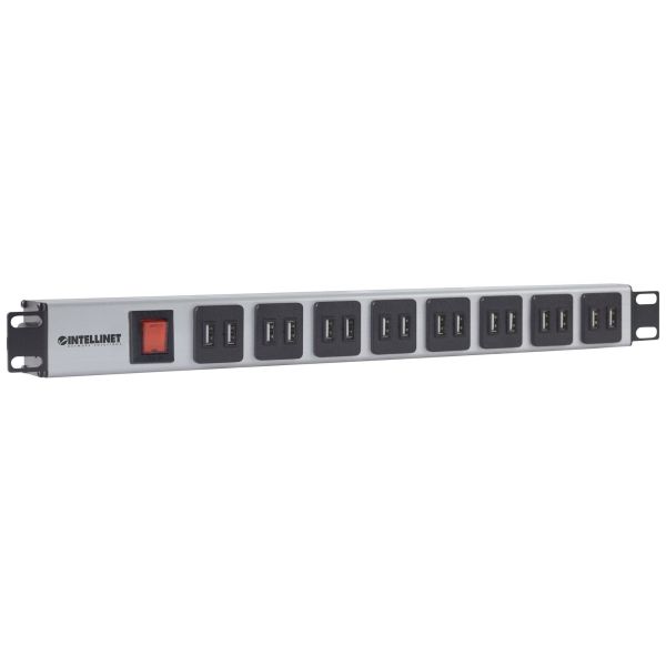 Intellinet 164580 energiedistributie 1U Blauw, Grijs (I-CASE STRIP-U16F)