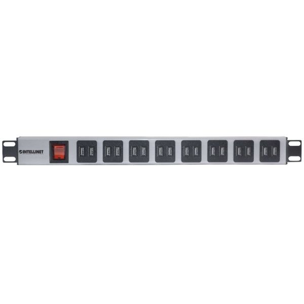 Intellinet 164580 energiedistributie 1U Blauw, Grijs (I-CASE STRIP-U16F)