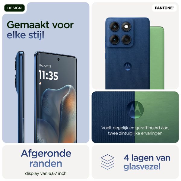 Motorola edge 60 16,9 cm (6.67") Dual SIM Android 15 5G USB Type-C 8 GB 256 GB 5200 mAh Blauw