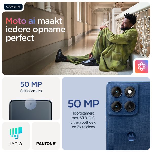 Motorola edge 60 16,9 cm (6.67") Dual SIM Android 15 5G USB Type-C 8 GB 256 GB 5200 mAh Blauw