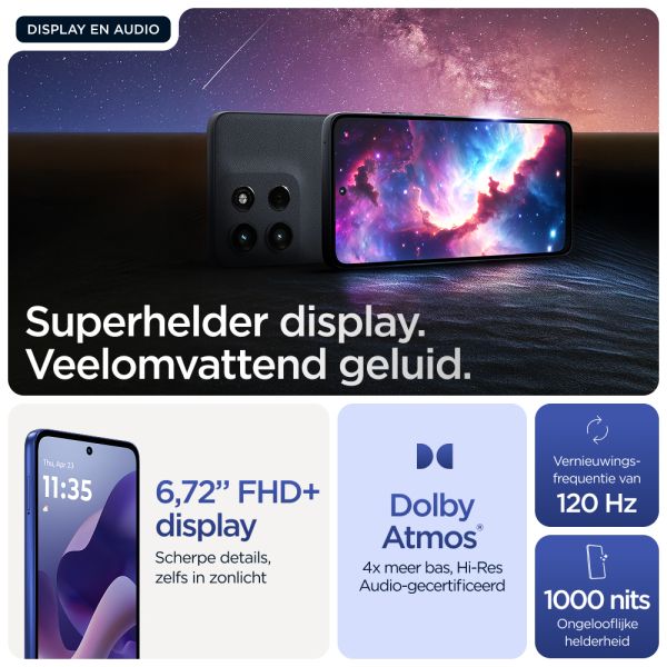 Motorola moto g56 5G 17,1 cm (6.72") Hybride Dual SIM Android 15 USB Type-C 8 GB 256 GB 5200 mAh Blauw