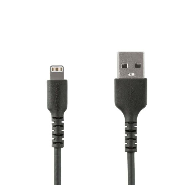 StarTech.com Premium USB-A naar Lightning Kabel 2m Zwart - USB Type A naar Lightning Charge & Sync Oplaadkabel - Verstevigd met Aramide Vezels - Apple MFi Gecertificeerd - iPad Air iPhone 12 (RUSBLTMM2MB) StarTech.com Premium USB-A naar Lightning Kabel 2m Zwart - USB Type A naar Lightning Charge & Sync Oplaadkabel - Verstevigd met Aramide Vezels - Apple MFi Gecertificeerd - iPad Air iPhone 12 (RUSBLTMM2MB)