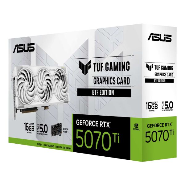 ASUS TUF Gaming TUF-RTX5070TI-16G-BTF-WHITE NVIDIA GeForce RTX 5070 Ti 16 GB GDDR7 (90YV0N61-M0NA00)