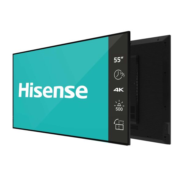 Hisense 55DM66D beeldkrant Digitaal A-kaart 139,7 cm (55") Wifi 500 cd/m² Full HD Zwart Android 11 24/7 (55DM66D)