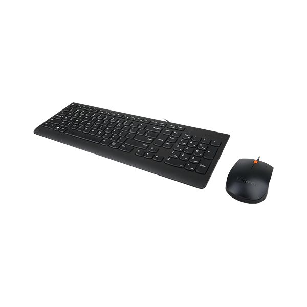 Lenovo 300 toetsenbord Inclusief muis Universeel USB QWERTY Amerikaans Engels Zwart (GX30M39606)