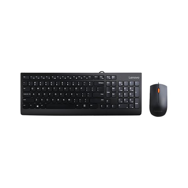 Lenovo 300 toetsenbord Inclusief muis Universeel USB QWERTY Amerikaans Engels Zwart (GX30M39606)