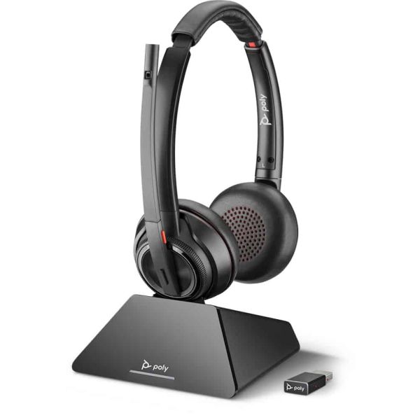 Poly W8220 Headset Draadloos Hoofdband Kantoor/callcenter Bluetooth Zwart (211423-04) Poly W8220 Headset Draadloos Hoofdband Kantoor/callcenter Bluetooth Zwart (211423-04)