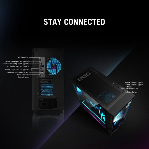 ASUS ROG G700 G700TF-09285K060W Intel Core Ultra 9 285K 64 GB DDR5-SDRAM 2 TB SSD NVIDIA GeForce RTX 5080 Windows 11 Home Tower PC Zwart (90PF0561-M00B10)