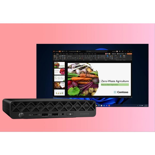 HP EliteDesk 8 MiniG1iU5235T16GB/256GBPC Intel Core Ultra 5 235T 16 GB DDR5-SDRAM 256 GB SSD Windows 11 Pro Mini PC AI PC Zwart (623H9ET#ABH)