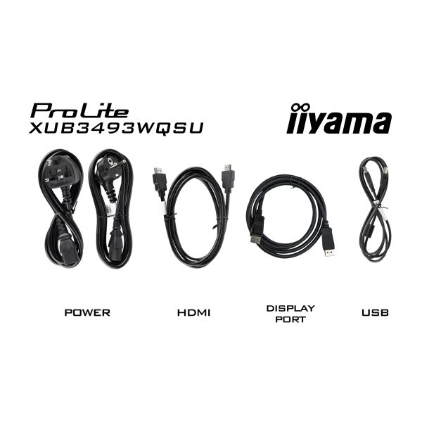 iiyama ProLite XUB3493WQSU-B6 computer monitor 86,4 cm (34") 1440 x 3440 Pixels UltraWide Quad HD LED Zwart (XUB3493WQSU-B6)