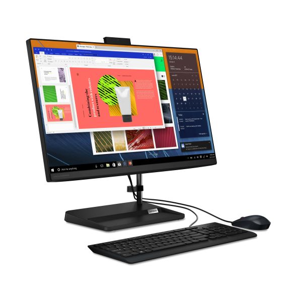 Lenovo IdeaCentre AIO 3 24ALC6 AMD Ryzen™ 5 7430U 60,5 cm (23.8") 1920 x 1080 Pixels Alles-in-één-pc 16 GB DDR4-SDRAM 512 GB SSD Windows 11 Home Wi-Fi 6 (802.11ax) Zwart (F0G10140GE)