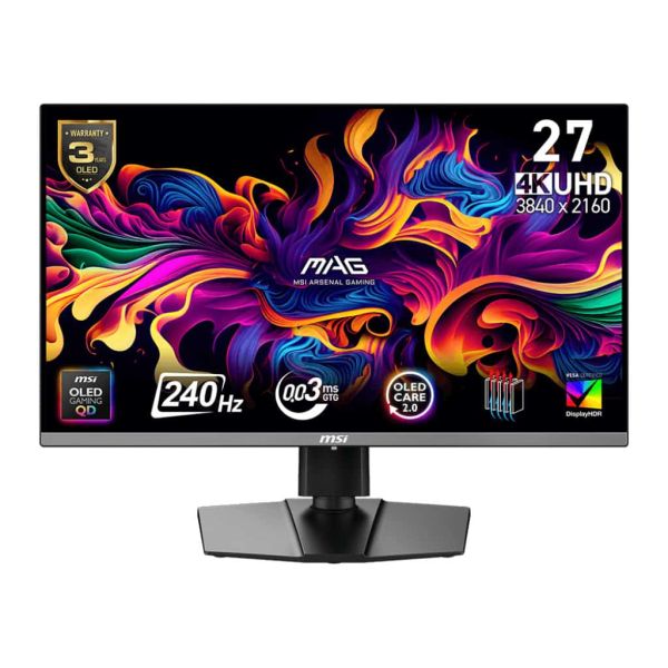 MSI MAG 272UP QD-OLED X24 computer monitor 67,3 cm (26.5") 3840 x 2160 Pixels 4K Ultra HD Zwart (MAG272UPQD-OLEDX24)