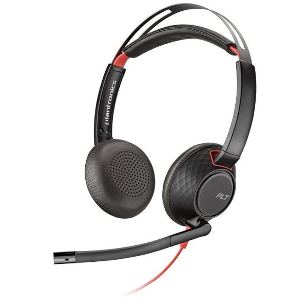 Poly Blackwire 5220 Headset Bedraad Hoofdband Oproepen/muziek USB Type-C Zwart, Rood (207586-01) Poly Blackwire 5220 Headset Bedraad Hoofdband Oproepen/muziek USB Type-C Zwart, Rood (207586-01)