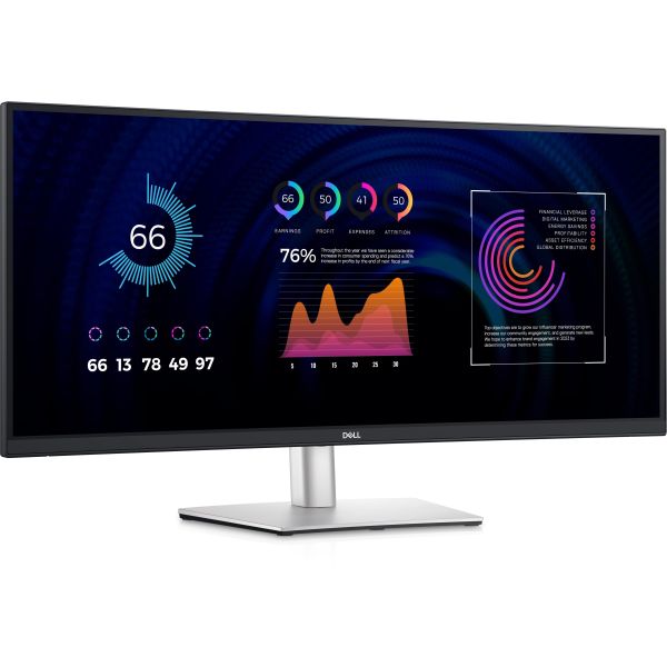 DELL P Series P3424WE computer monitor 86,7 cm (34.1") 3440 x 1440 Pixels 4K Ultra HD LCD Zwart (P3424WE)