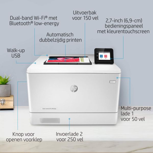 HP LaserJet Pro M454dw Draadloos Kleur Printer, Dubbelzijdig (W1Y45A)
