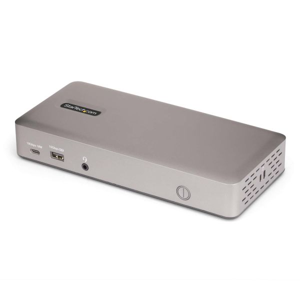 StarTech.com Triple-Monitor USB4 Docking Station, 4K 60Hz HDMI of DisplayPort, 100W Laptop Charging, 2.5GbE, USB-C Multi-Monitor Dock, Zonder Drivers (150UE-USB4DOCKTRIPLE)