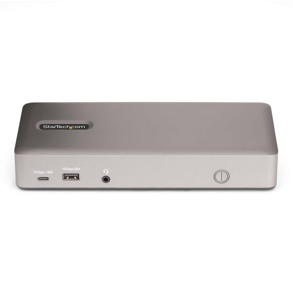 StarTech.com Triple-Monitor USB4 Docking Station, 4K 60Hz HDMI of DisplayPort, 100W Laptop Charging, 2.5GbE, USB-C Multi-Monitor Dock, Zonder Drivers (150UE-USB4DOCKTRIPLE)