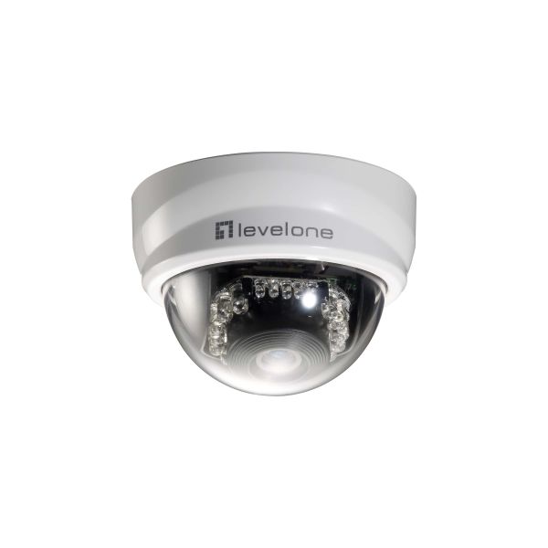 LevelOne FCS-3101 bewakingscamera Dome IP-beveiligingscamera Binnen & buiten 1920 x 1080 Pixels Bureau/plafond (FCS-3101)