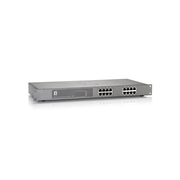 LevelOne FEP-1612 netwerk-switch Unmanaged Fast Ethernet (10/100) Power over Ethernet (PoE) Grijs (FEP-1612)