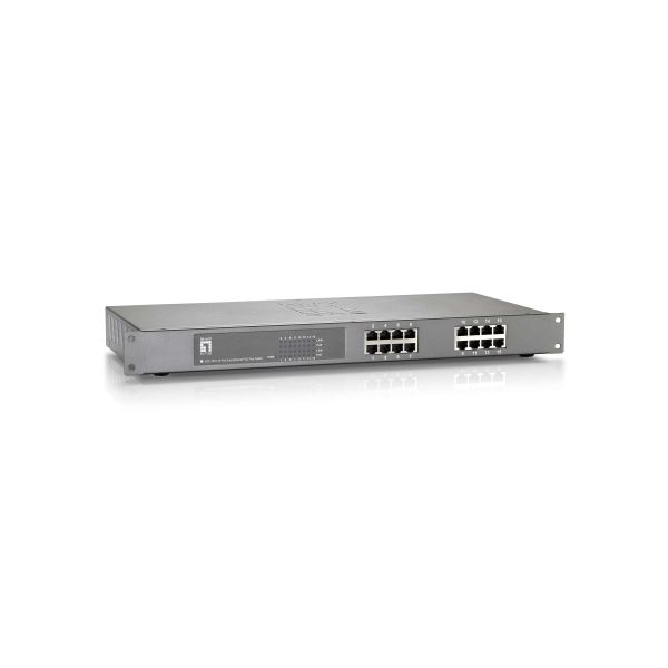 LevelOne FEP-1612W120 netwerk-switch Fast Ethernet (10/100) Power over Ethernet (PoE) Grijs (FEP-1612W120)