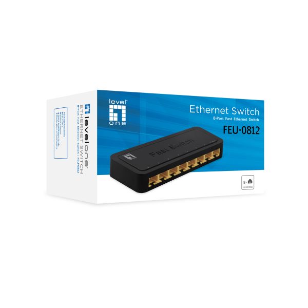 LevelOne FEU-0812 netwerk-switch Unmanaged Fast Ethernet (10/100) Zwart (FEU-0812)