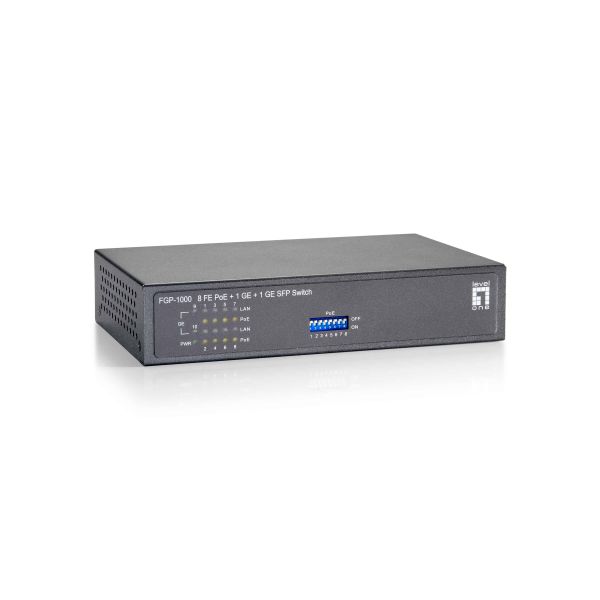 LevelOne FGP-1000W90 netwerk-switch Fast Ethernet (10/100) Power over Ethernet (PoE) Grijs (FGP-1000W90)