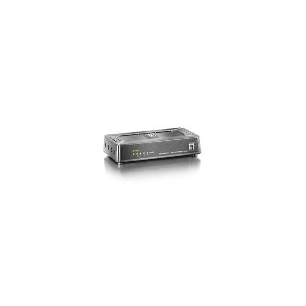 LevelOne FSW-0508TX netwerk-switch Unmanaged Fast Ethernet (10/100) Zwart, Grijs (FSW-0508TX)