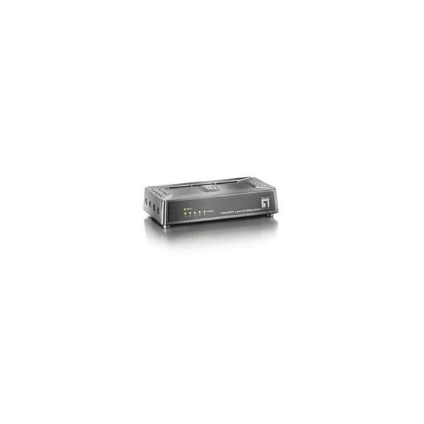 LevelOne FSW-0508TX netwerk-switch Unmanaged Fast Ethernet (10/100) Zwart, Grijs (FSW-0508TX)
