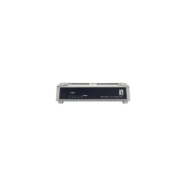 LevelOne FSW-0508TX netwerk-switch Unmanaged Fast Ethernet (10/100) Zwart, Grijs (FSW-0508TX)