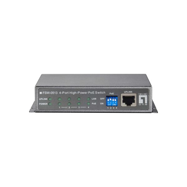 LevelOne FSW-0513 netwerk-switch Fast Ethernet (10/100) Power over Ethernet (PoE) Zwart, Grijs (FSW-0513)