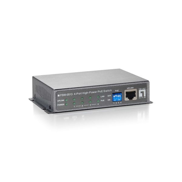 LevelOne FSW-0513 netwerk-switch Fast Ethernet (10/100) Power over Ethernet (PoE) Zwart, Grijs (FSW-0513)