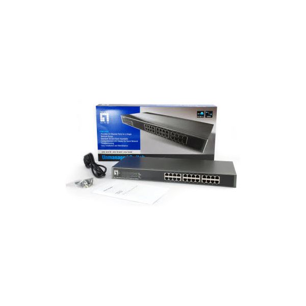 LevelOne FSW-2450 netwerk-switch Unmanaged Fast Ethernet (10/100) Zwart (FSW-2450) LevelOne FSW-2450 netwerk-switch Unmanaged Fast Ethernet (10/100) Zwart