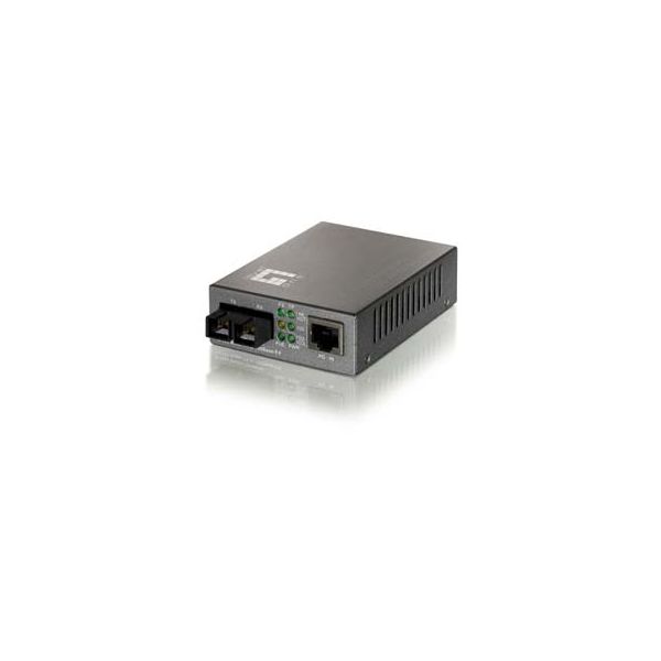 LevelOne FVT-0103TXFC netwerk media converter 100 Mbit/s Multimode Zwart (FVT-0103TXFC)