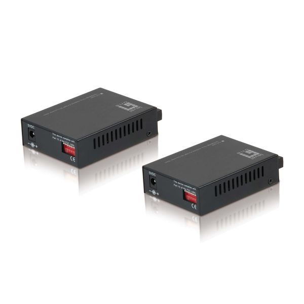 LevelOne FVT-2202 netwerk media converter 100 Mbit/s Zwart (FVT-2202)