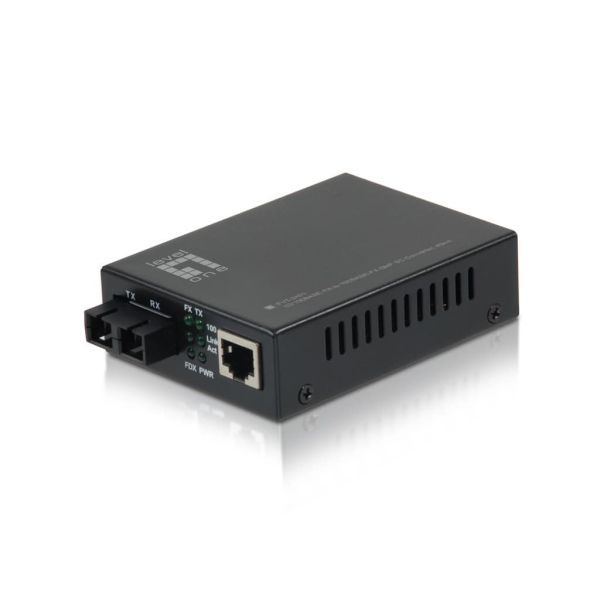LevelOne FVT-2401 netwerk media converter 100 Mbit/s 1310 nm Single-mode Zwart (FVT-2401)