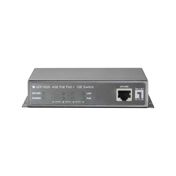LevelOne GEP-0520 netwerk-switch Gigabit Ethernet (10/100/1000) Power over Ethernet (PoE) Zwart (GEP-0520)
